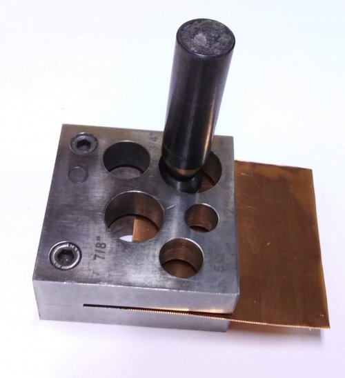 Judy Larson's Disc Cutter Basics and How to Make Metal Washers - For an Offset Hole, General Education, Tools, Select a doming punch that is smaller than the cutting hole